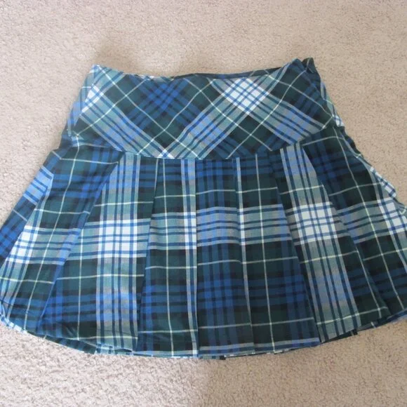 NWOT American Eagle Green White Blue Skirt Size 4 - Picture 1 of 3